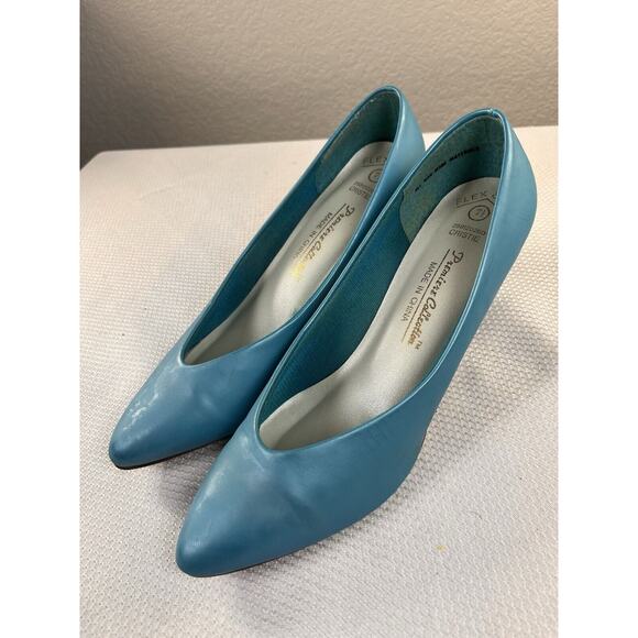 Vintage 1990’s Talons Premier Collections‎ Flex Sole Blue Heels Sz 7.5 - Picture 5 of 13